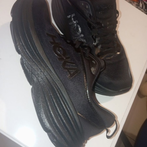Hoka Bondi 8 running shoes size 46, black, like new