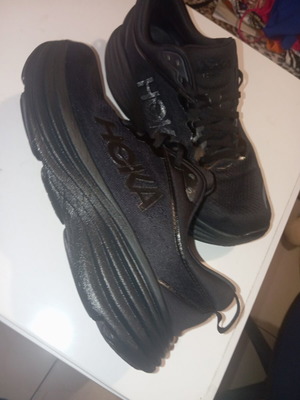 Hoka Bondi 8 running shoes size 46, black, like new