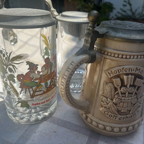 Authentic Czech beer glasses set of 3 like new
