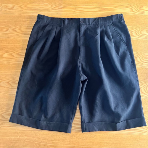 Montique men's black pleated shorts XXL