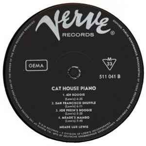 Meade Lux Lewis Cat House Piano CD used, blues