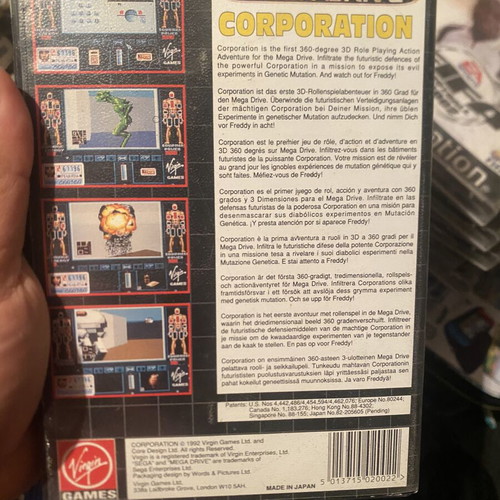 Corporation Sega Mega Drive game like new, CIB
