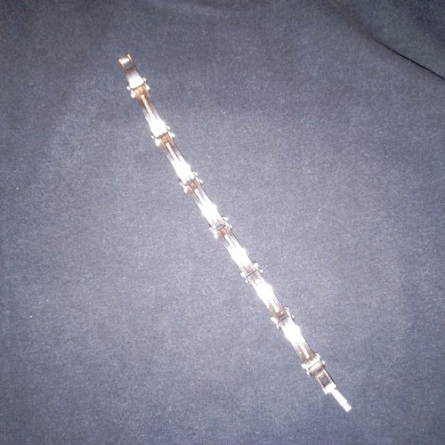 Visetti men's steel bracelet like new, silver
