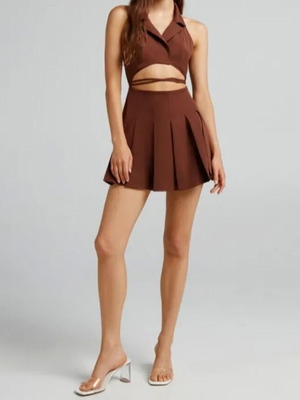 Bershka φόρεμα μεταχειρισμένο, καφέ, μικρότερο από Μ