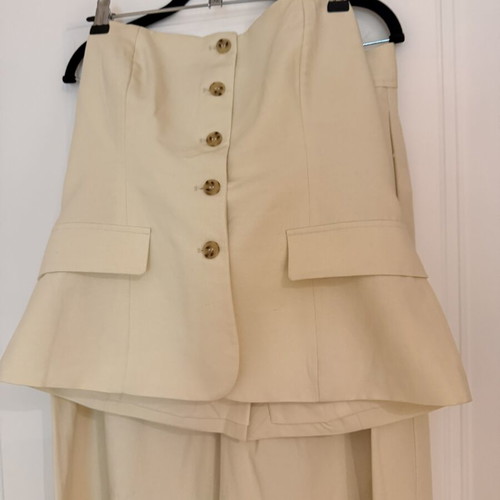 Zara strapless vest and pants set new, beige