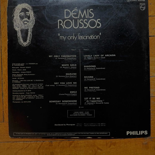 Demis Roussos My Only Fascination vinyl used