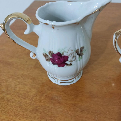 Porcelain sugar and milk set used, Russian brand