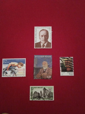 Belgium stamps like new, collection with some unsealed