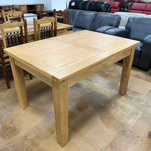 Wooden dining table new with extendable feature