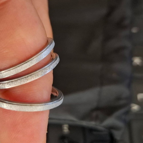 Steel rings 3 sagré, new, pack of 3