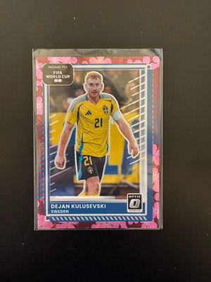 Donruss Road to FIFA World Cup Dejan Kulusevski Optic Pink Cherry Blossom #83 нова