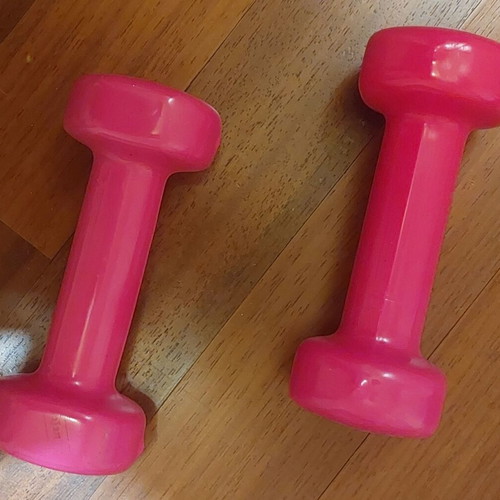 Pink 1kg Exercise Dumbbells new