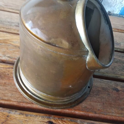 Nautical compass used vintage brass oil lamp Greek made 1935-45