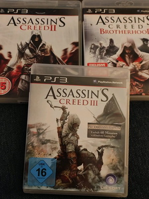 Assassin's Creed games used, pack of 3 for PS3