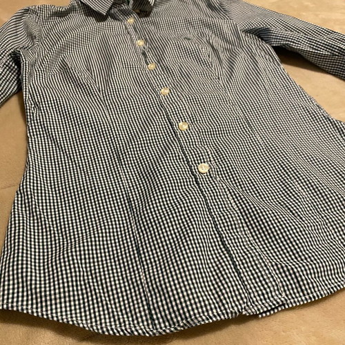 Benetton women's fitted checkered shirt size S like new