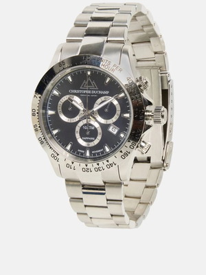 Christopher Duchamp Chronograph Watch new, silver, Swiss movement