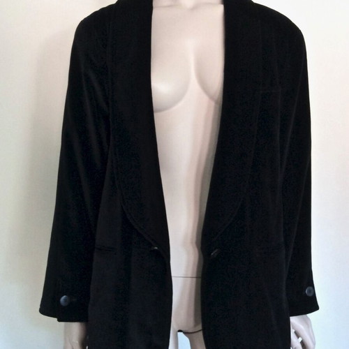 Bogner Black Velvet Jacket used, size S/M, oversized fit