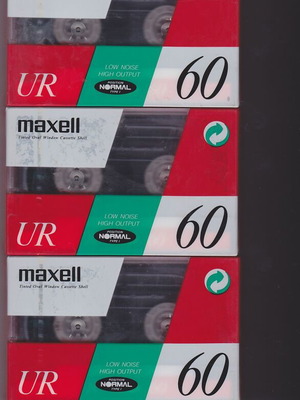Maxell UR 60 касетни ленти нови запечатани х3