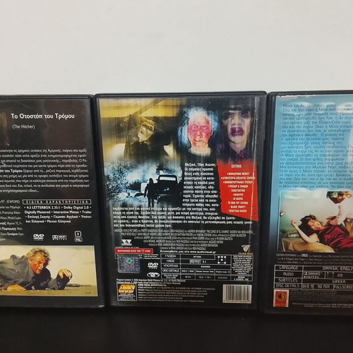 Pack of 10 used DVDs with Greek subtitles