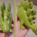 Dinosaur figures pack of 5, plastic and rubber