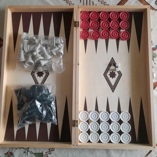 Backgammon/Chess wooden beach style used