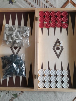 Backgammon/Chess wooden beach style used