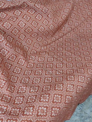 Wool blanket like new with handmade lace, approx. 2.3x1.7m