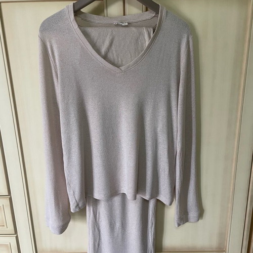 Monoprix Homewear set like new, beige, 74% viscose