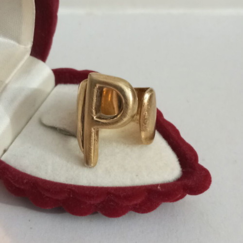 Anime 925 gold plated ring used, size 54