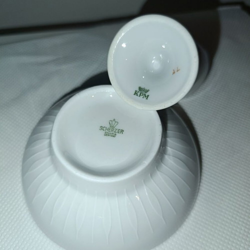 Scherzer porcelain and KPM egg cup 1930-1940 like new, set of 2 pieces