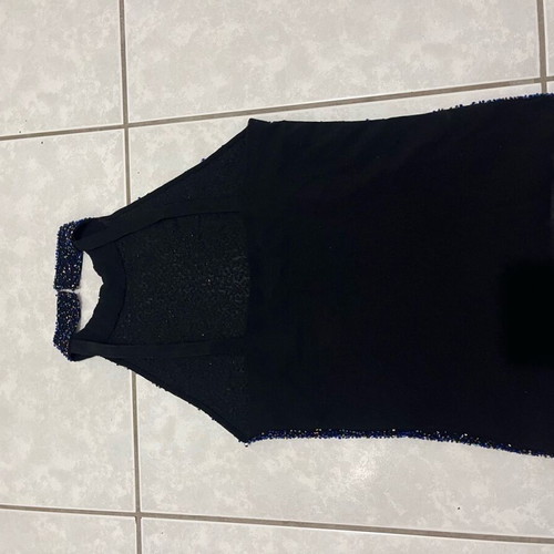 Sleeveless top with beads and sequins, size M, like new