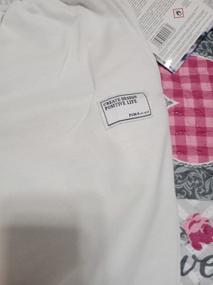 Summer sweatpants, white, size small