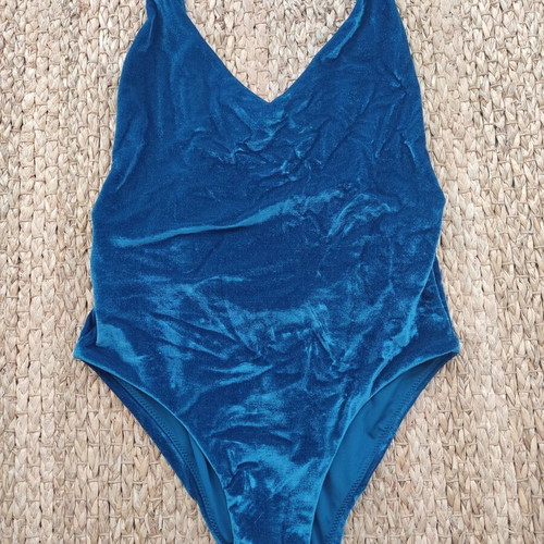 Pull & Bear velvet swimsuit blue size S used