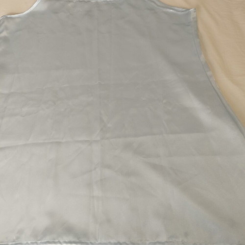 Luxury Baby Blue Satin Top XL XXL like new, adjustable straps