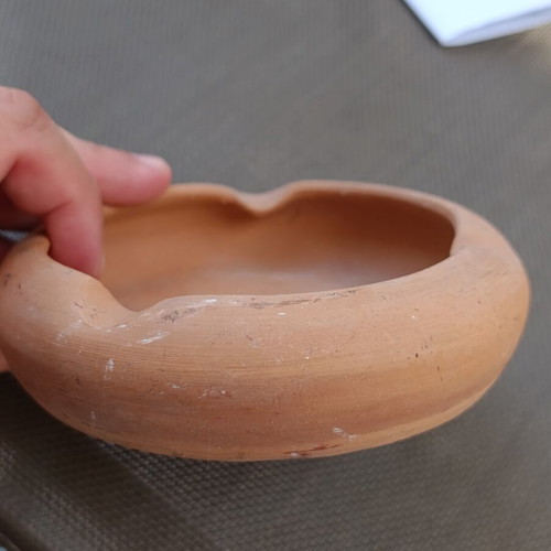 Vintage ceramic ashtray 1980s, 13.5 cm diameter