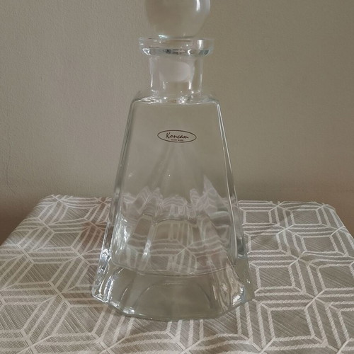 Vintage Handmade Koncam Carafe from Bohemia, like new