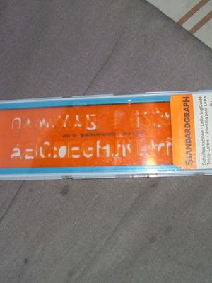 Standardgraph English Letter Stencil new, 2 pieces