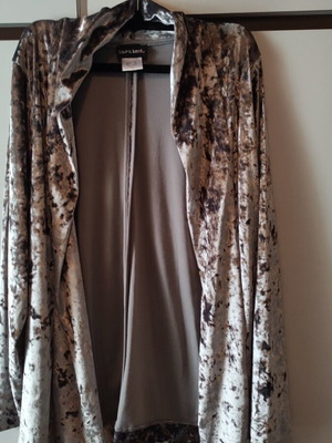 Velvet jacket silver, like new, size L
