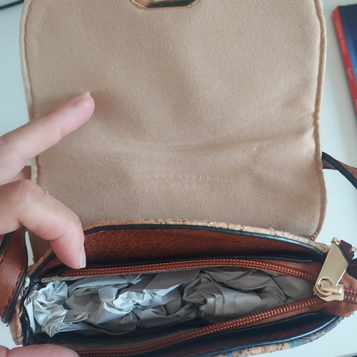 Crossbody bag cork new, beige