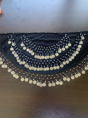 Belly Dance Belt Scarf used with Silver Coins