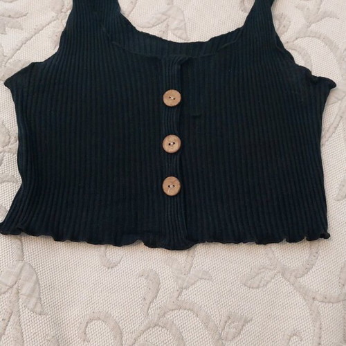 Blouse top like new, one size, black