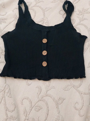 Blouse top like new, one size, black