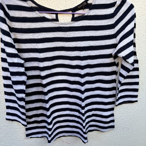 Massimo Dutti striped blouse like new, white and blue, size S