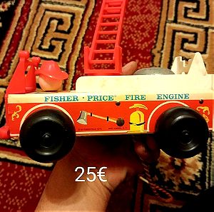 Fisher price fire engine  ξύλινο 70s