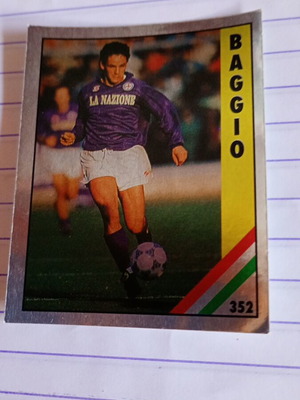 Roberto Baggio sticker like new from il grande calcio 91 vallardi series