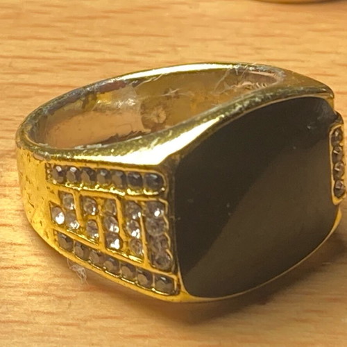 Three stainless steel rings like new, size 8-9