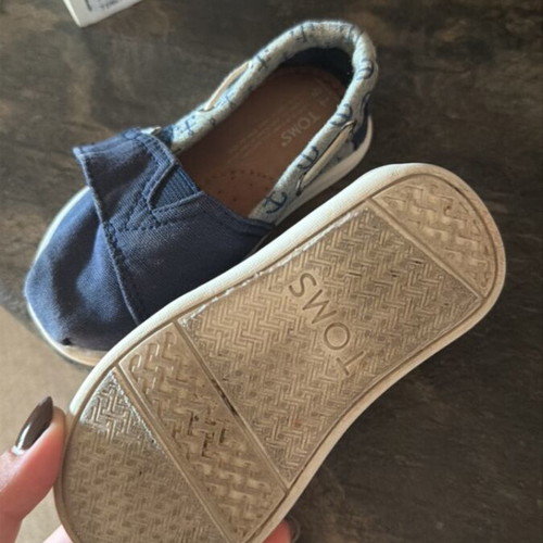 Toms kids' shoes, blue, size 21