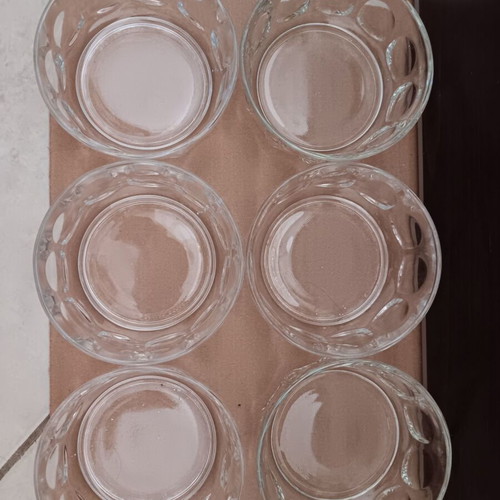Glass bowls set of 6 used, very good condition