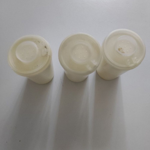 Tupperware spice set, 3 pieces, missing lids