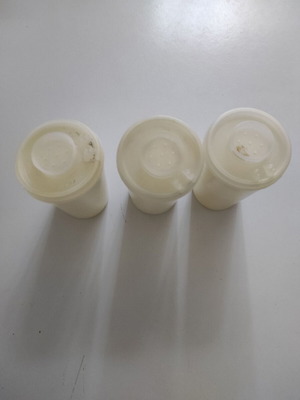 Tupperware spice set, 3 pieces, missing lids